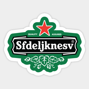 Sfdeljknesv Beer Programmer Shirt Sticker